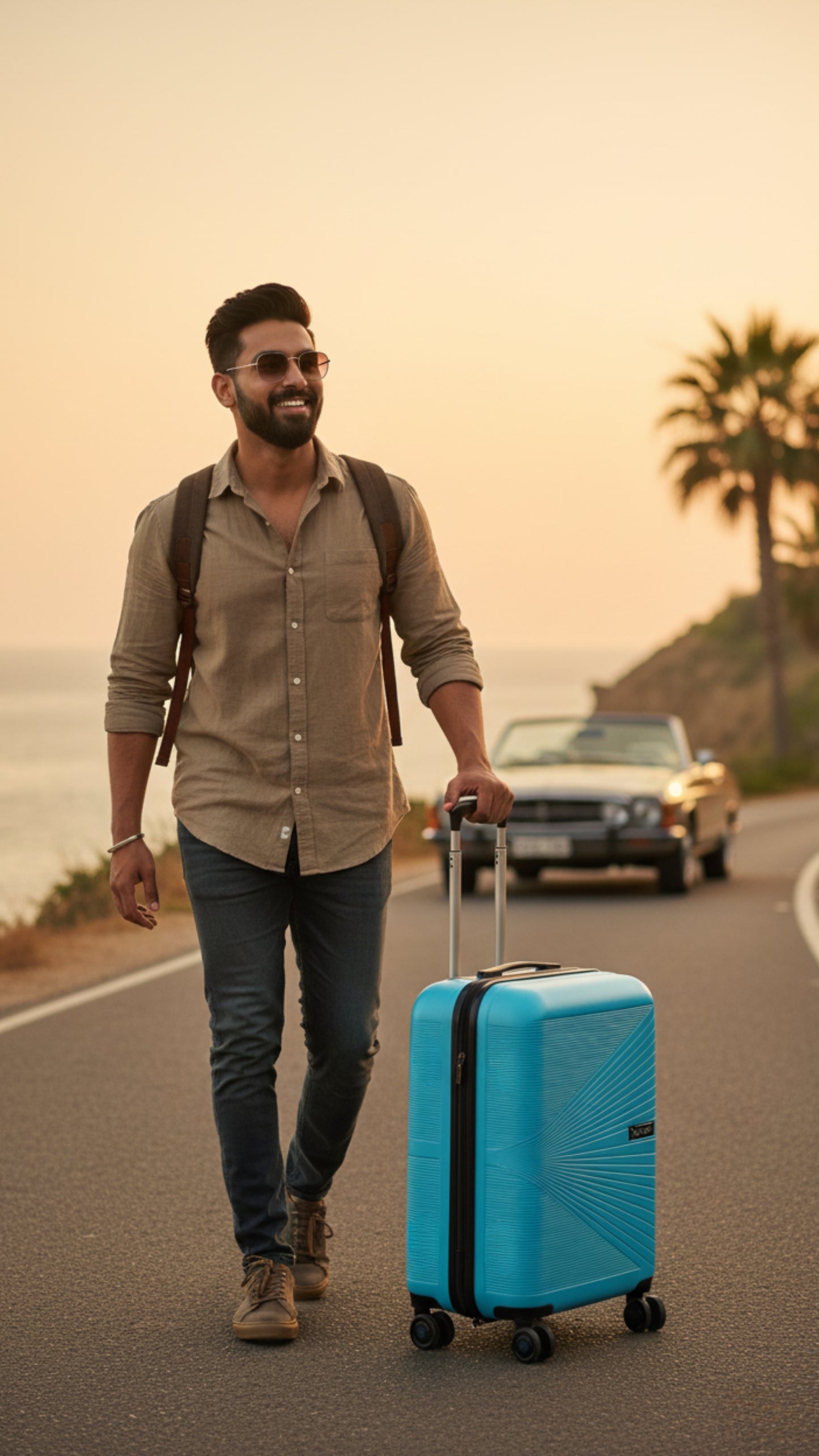 Namoh Cabin Trolley Bag Peacock Blue | A large 20" space for your essentials