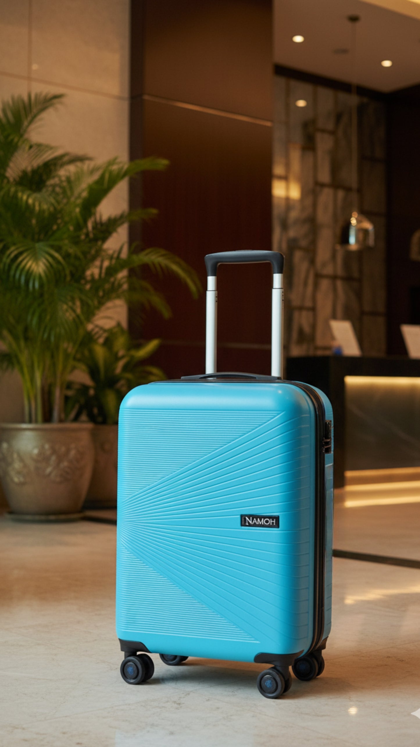 Namoh Cabin Trolley Bag Peacock Blue | A large 20" space for your essentials